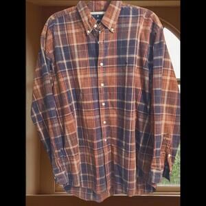 Vintage Ralph Lauren Mens Flannel Shirt 1980s Blaire L Plaid Autumn Colors